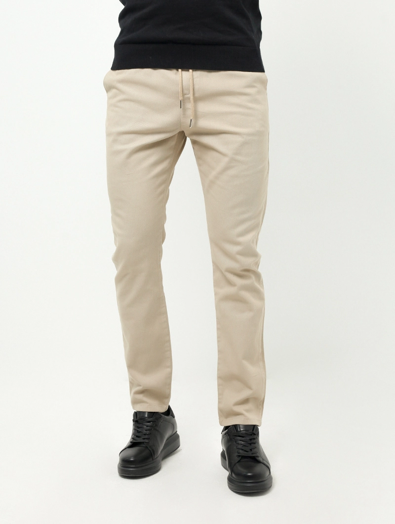 Pantalon chino slim ceinture élastiquée